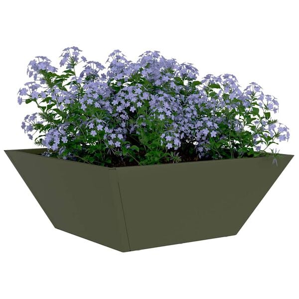vidaXL Zahradn&iacute; pěstebn&iacute;k Olivově zelen&aacute; 40 x 40 x 15 cm