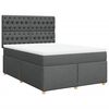 vidaXL Box spring postel s matrac&iacute; tmavě &scaron;ed&aacute; 160x200 cm textil