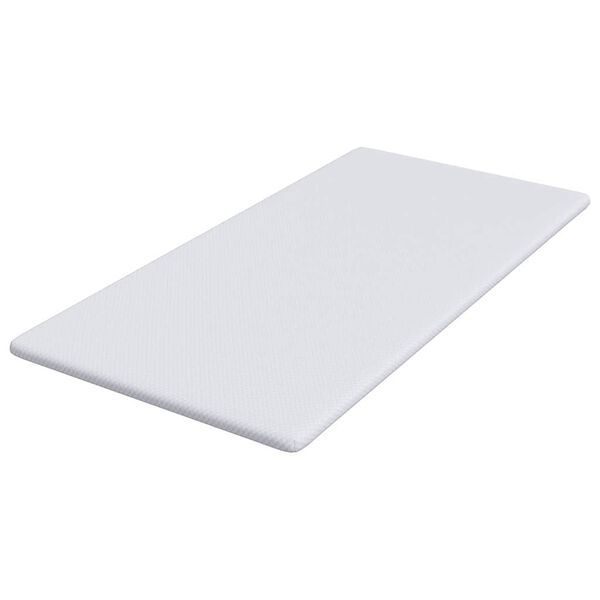 vidaXL Topper na matraci B&iacute;l&aacute; 100 x 200 cm Jacquardov&aacute; tkanina