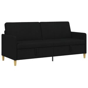 vidaXL Sofa s &uacute;ložn&yacute;m prostorem Čern&aacute; 192 x 78 x 87 cm Polyester