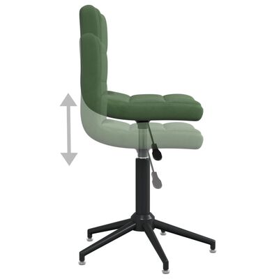 vidaXL Otočné kancelářské židle 2 ks tmavě zelené samet