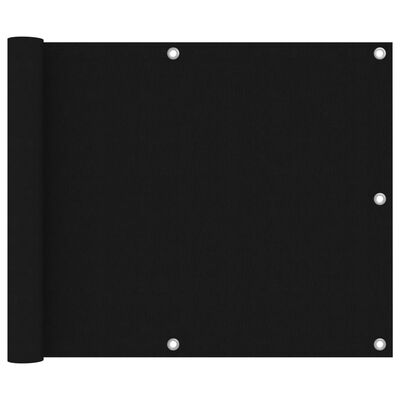 vidaXL Balkónová zástěna černá 75 x 400 cm oxfordská látka