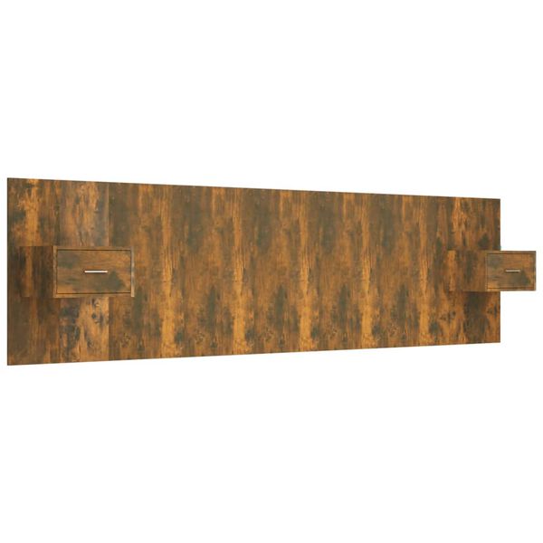 vidaXL Čelo postele se skř&iacute;ňkami kouřov&yacute; dub kompozitn&iacute; dřevo