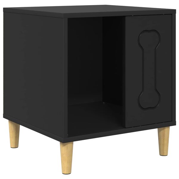 vidaXL Ps&iacute; dům Čern&aacute; 44 x 42 x 49 cm kompozitn&iacute; dřevo