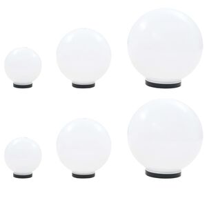 vidaXL 6d&iacute;ln&aacute; sada kulovit&yacute;ch LED lamp koule 20/30/40 cm PMMA