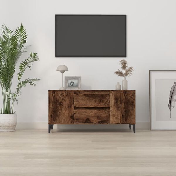 vidaXL TV skř&iacute;ňka kouřov&yacute; dub 102x44,5x50 cm kompozitn&iacute; dřevo