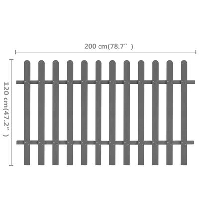vidaXL Laťkový plot WPC 200 x 120 cm