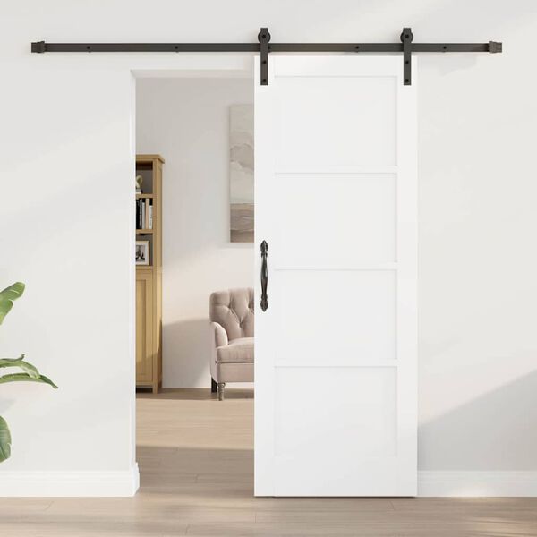 vidaXL Posuvn&eacute; dveře B&iacute;l&aacute; 73,5 x 198,5 cm Masivn&iacute; borov&eacute; dřevo