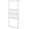 vidaXL Z&aacute;stěna do průchoz&iacute; sprchy s polic&iacute; chrom 100x195 cm ESG/hlin&iacute;k