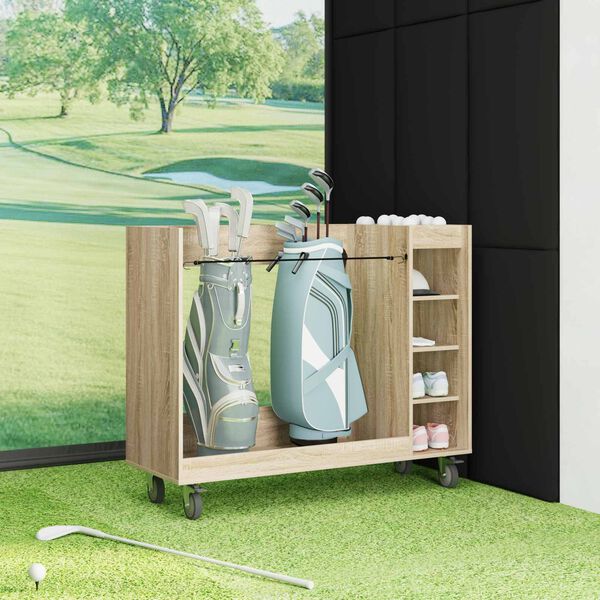 vidaXL Golfov&aacute; skř&iacute;ň s kolem Jednobarevn&yacute; Sonoma dub 120 x 45 x 98 cm