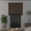 vidaXL Venet &scaron;koln&iacute; žaluzie Tmavě hněd&aacute; s vzorem 213 x 120 cm PVC