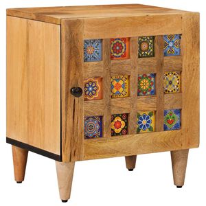 vidaXL Nočn&iacute; skř&iacute;ňka Př&iacute;rodn&iacute; 40 x 33,5 x 46 cm Masivn&iacute; mangov&eacute; dřevo