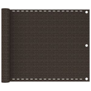 vidaXL Balkonov&aacute; z&aacute;stěna hněd&aacute; 75 x 300 cm HDPE
