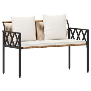 vidaXL Zahradn&iacute; lavičky 2 -Seater 116 x 56 x 75 cm polyratan
