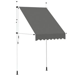 vidaXL Ručně zatahovac&iacute; mark&yacute;za 150 cm antracitov&aacute;
