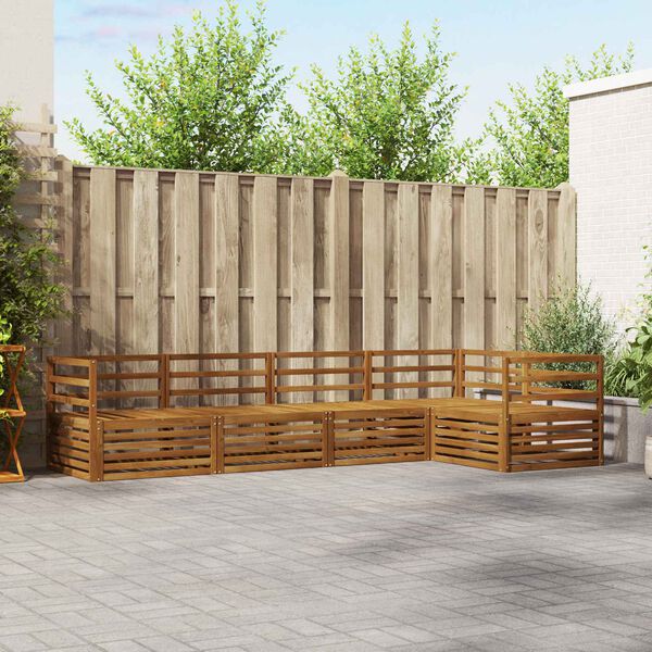 vidaXL Venkovn&iacute; pohovkov&aacute; souprava 5 pcs Př&iacute;rodn&iacute;