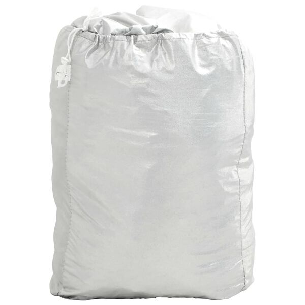 vidaXL Polovičn&iacute; autopotah s h&aacute;čky stř&iacute;brn&yacute; XL PEVA