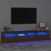 vidaXL TV skř&iacute;ňka s LED osvětlen&iacute;m hněd&yacute; dub 210 x 35 x 40 cm