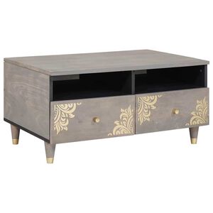 vidaXL Konferenční stolek Šedá 80 x 54 x 40 cm Masivní mangové dřevo