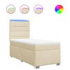 vidaXL Box spring postel s matrac&iacute; kr&eacute;mov&aacute; 100 x 200 cm textil