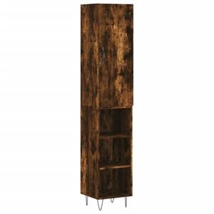 vidaXL Skř&iacute;ň highboard kouřov&yacute; dub 34,5 x 34 x 180 cm kompozitn&iacute; dřevo