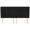 vidaXL Čelo postele typu u&scaron;&aacute;k čern&eacute; 183x23x118/128 cm samet