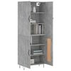 vidaXL Skř&iacute;ň highboard betonově &scaron;ed&aacute; 69,5x34x180 cm kompozitn&iacute; dřevo
