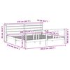 vidaXL R&aacute;m postele s čelem 200 x 200 cm masivn&iacute; borov&eacute; dřevo