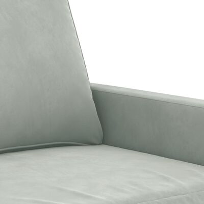 vidaXL 2dílná sedací souprava s poduškami světle šedá samet