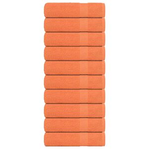 vidaXL Ručn&iacute;ky FROGN 10 ks oranžov&eacute; 100x150 cm 360 g/m&sup2;