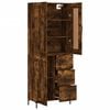 vidaXL Skř&iacute;ň highboard kouřov&yacute; dub 69,5 x 34 x 180 cm kompozitn&iacute; dřevo
