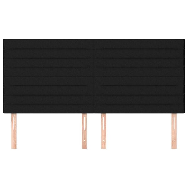 vidaXL Čelo postele čern&eacute; 180x5x118/128 cm l&aacute;tkov&eacute;