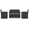 vidaXL 4d&iacute;ln&aacute; zahradn&iacute; sedac&iacute; souprava s podu&scaron;kami polyratan čern&aacute;