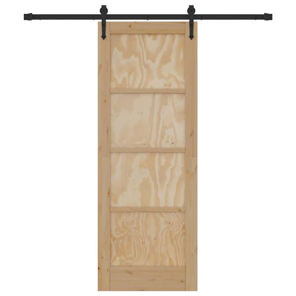 vidaXL Posuvn&eacute; dveře ORKDAL Hněd&aacute; 73,5 x 198,5 cm Masivn&iacute; borov&eacute; dřevo