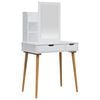vidaXL Sada toaletn&iacute;ho stolu FAUSKE 3 pcs B&iacute;l&aacute; 76 x 50 x 143 cm