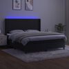 vidaXL Box spring postel s matrac&iacute; a LED čern&aacute; 160x200 cm samet