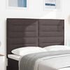 vidaXL LED hlavov&aacute; deska s čelo Tmavě hněd&aacute; 160 cm Polyester