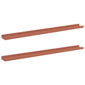 vidaXL N&aacute;stěnn&aacute; polička 2 ks Červen&aacute; 100 x 9 x 3 cm Kompozitn&iacute; dřevo