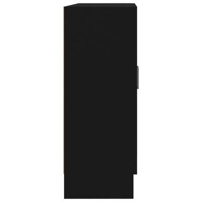vidaXL Prosklená skříň černá 82,5 x 30,5 x 80 cm dřevotříska