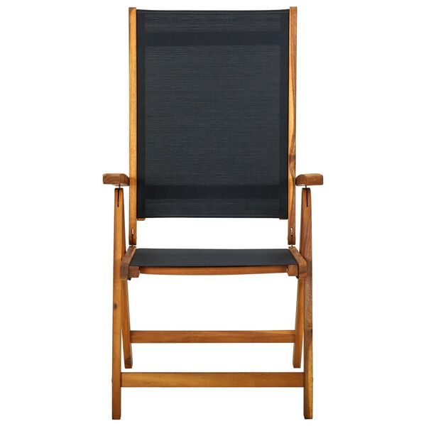 vidaXL Skl&aacute;dac&iacute; zahradn&iacute; židle 4 ks masivn&iacute; ak&aacute;ciov&eacute; dřevo a textilen