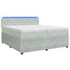 vidaXL Postel boxspring s matrac&iacute; Světle &scaron;ed&aacute; 200 x 200 cm Samet