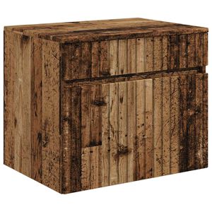 vidaXL N&aacute;stěnn&aacute; koupelnov&aacute; skř&iacute;ň Star&eacute; dřevo 59 x 44,5 x 50 cm