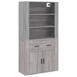 vidaXL Skř&iacute;ň highboard &scaron;ed&aacute; sonoma kompozitn&iacute; dřevo