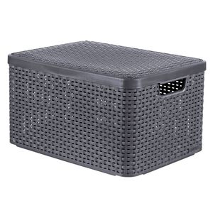 Curver &Uacute;ložn&yacute; box s v&iacute;kem Style L 30 l metalick&yacute; stř&iacute;brn&yacute;