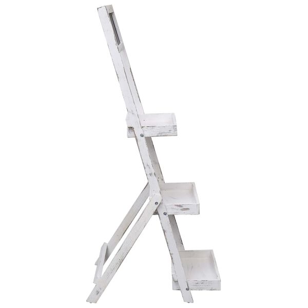 vidaXL Stojan s tabul&iacute; b&iacute;l&yacute; 42 x 40 x 120 cm dřevo