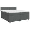 vidaXL Postel boxspring s matrac&iacute; Tmavě &scaron;ed&aacute; 200 x 200 cm Textil