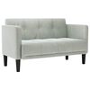 vidaXL Loveseat Sofa světle &scaron;ed&aacute; 111 cm samet