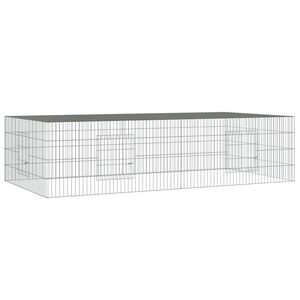 vidaXL 2d&iacute;ln&aacute; klec pro kr&aacute;l&iacute;ka 220 x 110 x 55 cm pozinkovan&eacute; železo
