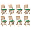 vidaXL Skl&aacute;dac&iacute; zahradn&iacute; židle s podu&scaron;kami 8 ks masivn&iacute; ak&aacute;cie