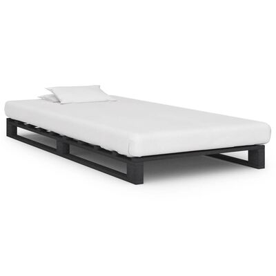 vidaXL Rám postele z palet šedý masivní borovice 100 x 200 cm